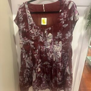 Free People Purple Floral Mini Dress